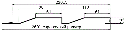 Фото: Сайдинг МП СК-14х226 (ПЭ-01-RR32-0.45) в Хотьково