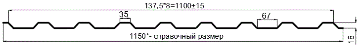 Фото: Профнастил оцинкованный МП20 х 1100 (ОЦ-01-БЦ-0.55) в Хотьково