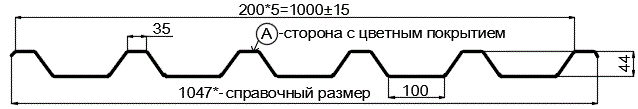 Фото: Профнастил С44 х 1000 - A (ПЭ-01-6005-0.7) в Хотьково