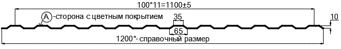 Фото: Профнастил МП10 х 1100 - A (ПЭ-01-3011-0.45) в Хотьково