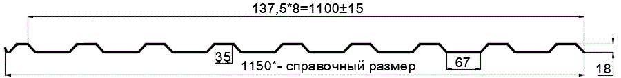 Фото: Профнастил оцинкованный МП20 х 1100 - R (ОЦ-01-БЦ-СТ) в Хотьково