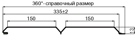 Фото: Софит перфор. Lбрус-XL-14х335 (ECOSTEEL_MA-12-Античный Дуб-0.45) в Хотьково